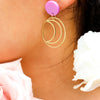 Celestial Moon Clay Earrings