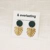 Monstera Leaf Clay Earrings