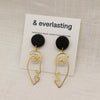 Abstract Face Clay Earrings