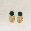Monstera Leaf Clay Earrings