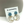 Celestial Moon Clay Earrings