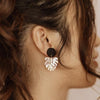Monstera Leaf Clay Earrings