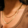 Vermeil Herringbone Necklace