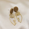 Abstract Face Clay Earrings