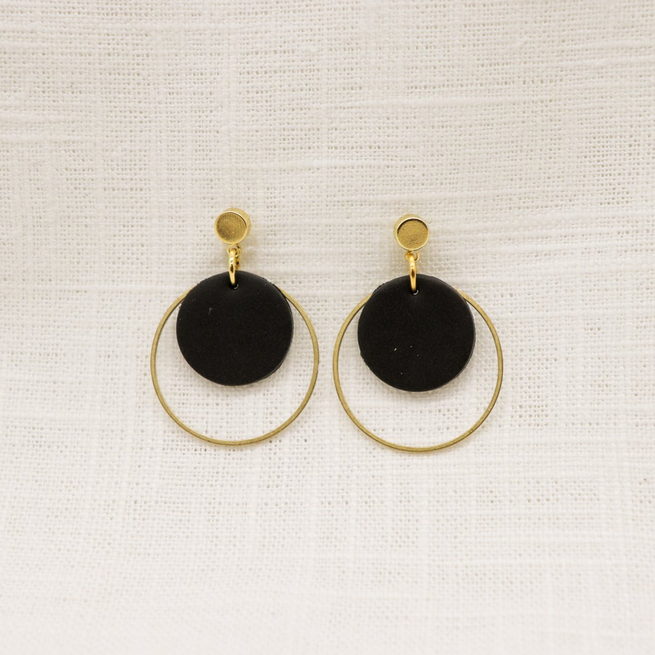 Simple Circle Clay Earrings
